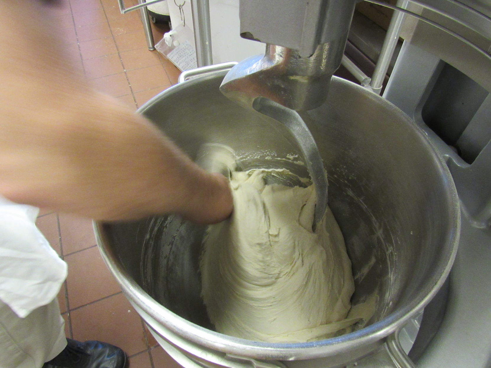 Pete's Hamburgers - mixing dough
